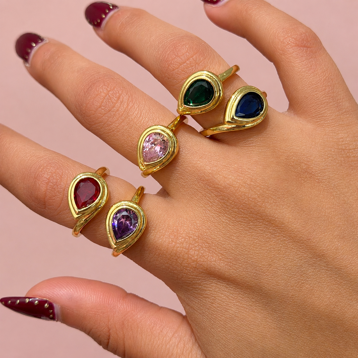 Crystal Kiss Adjustable Ring
