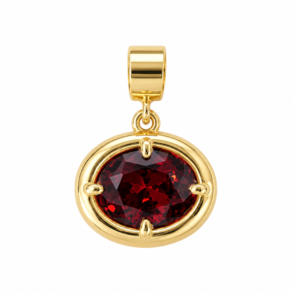 Luxe Oval Crystal Charm