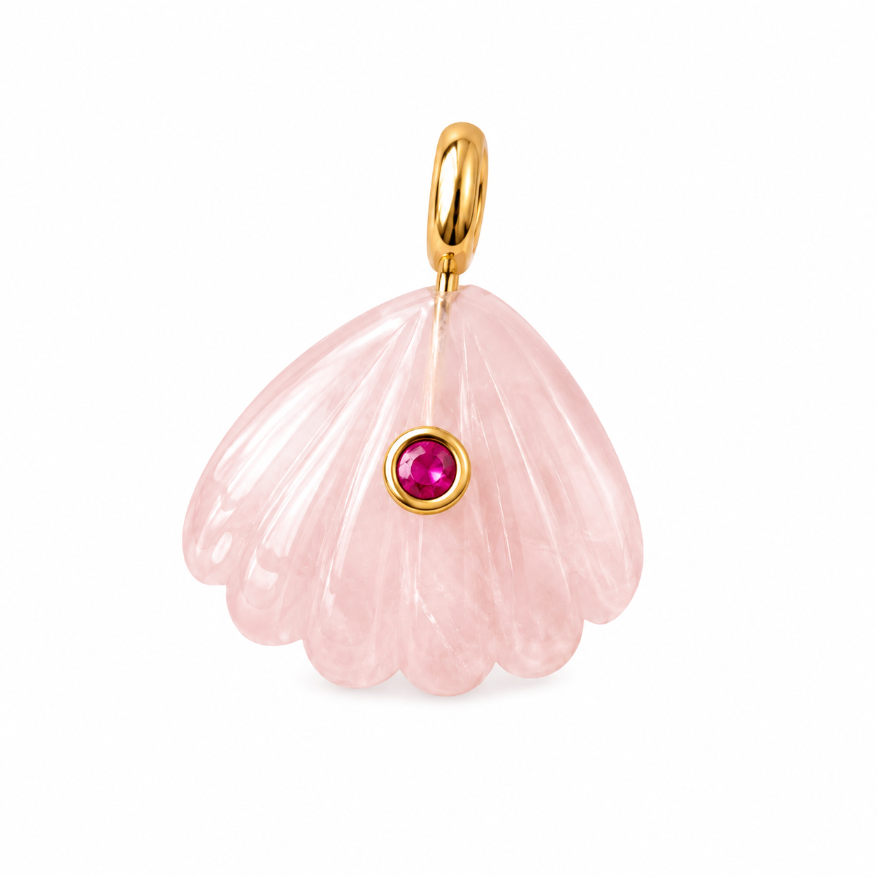 Isla Shell Natural Stone Charm