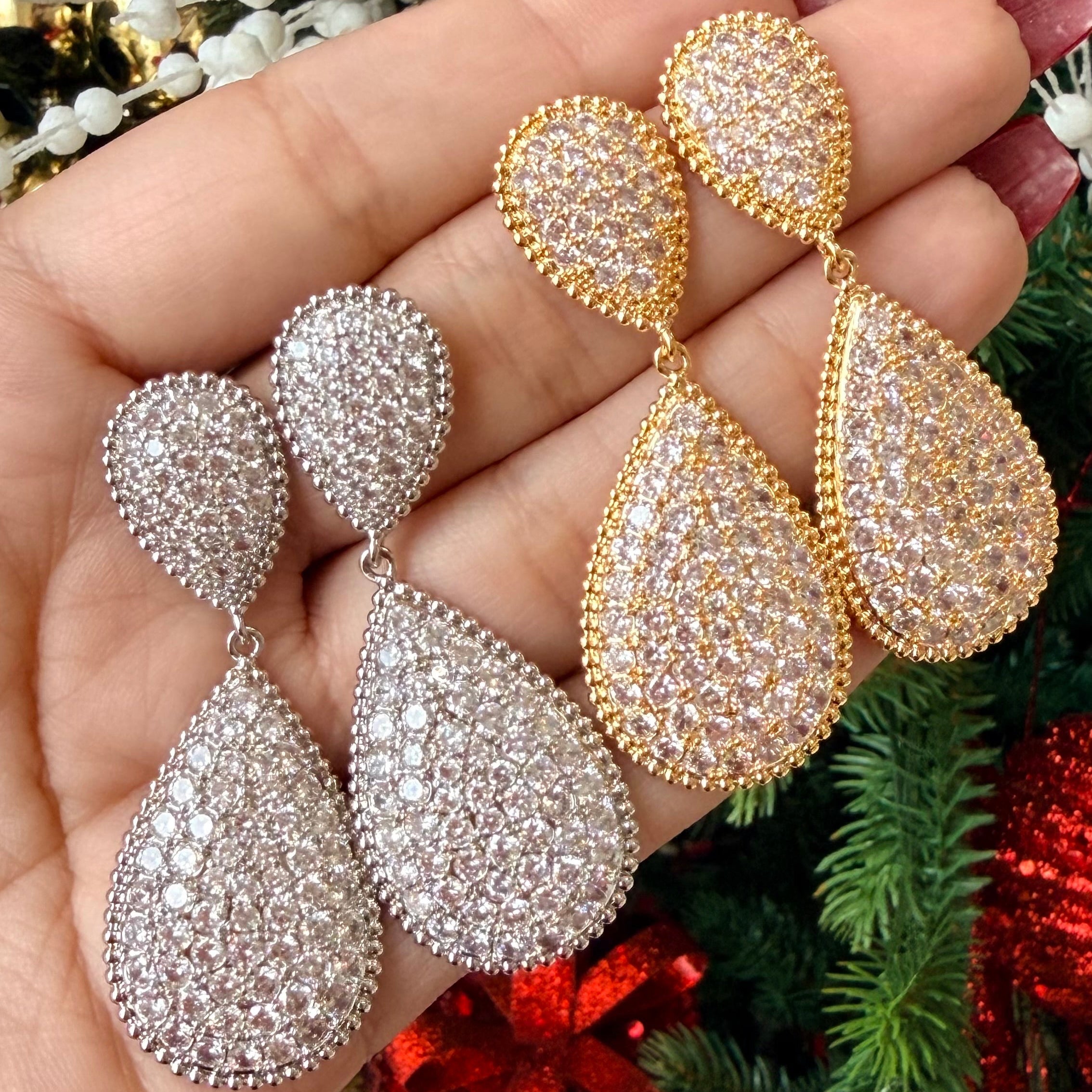 Double Tear Luxe Earrings