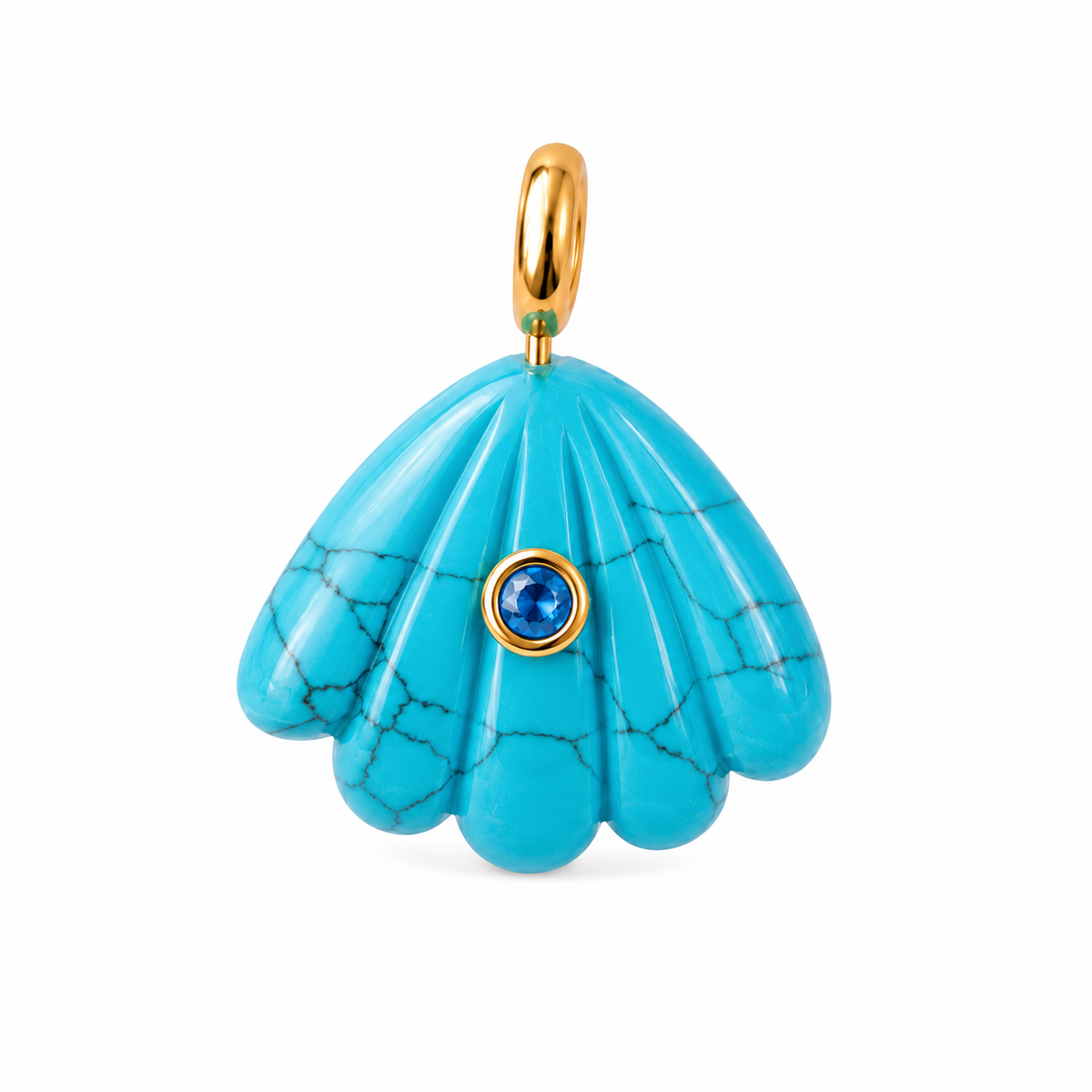 Isla Shell Natural Stone Charm