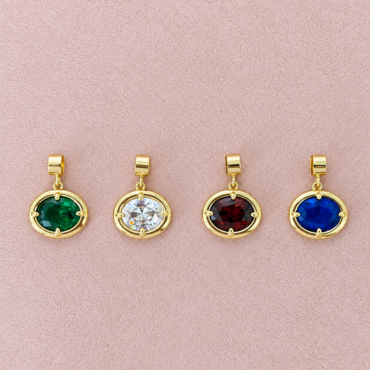 Luxe Oval Crystal Charm