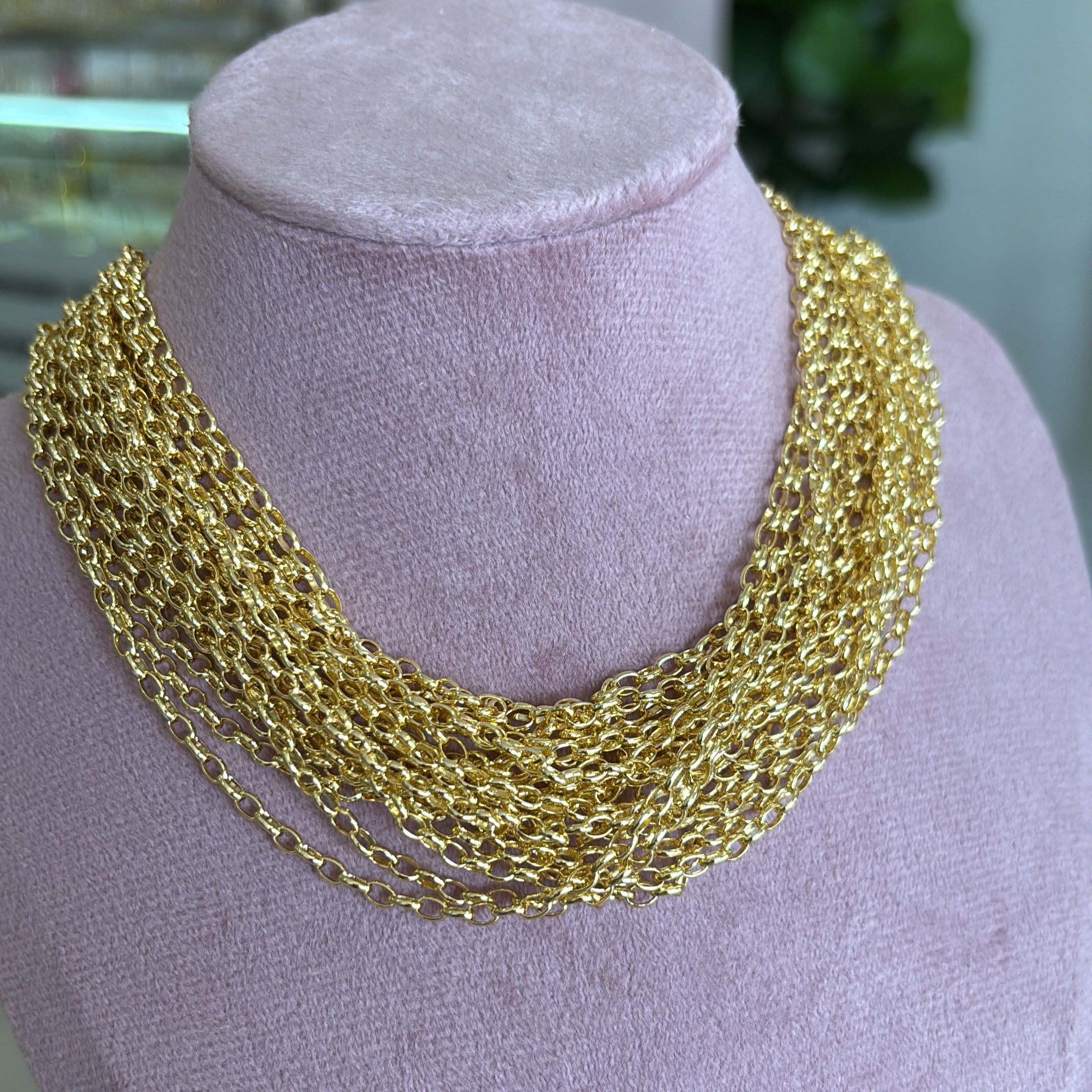 Delicate Round Paper Clip Chain