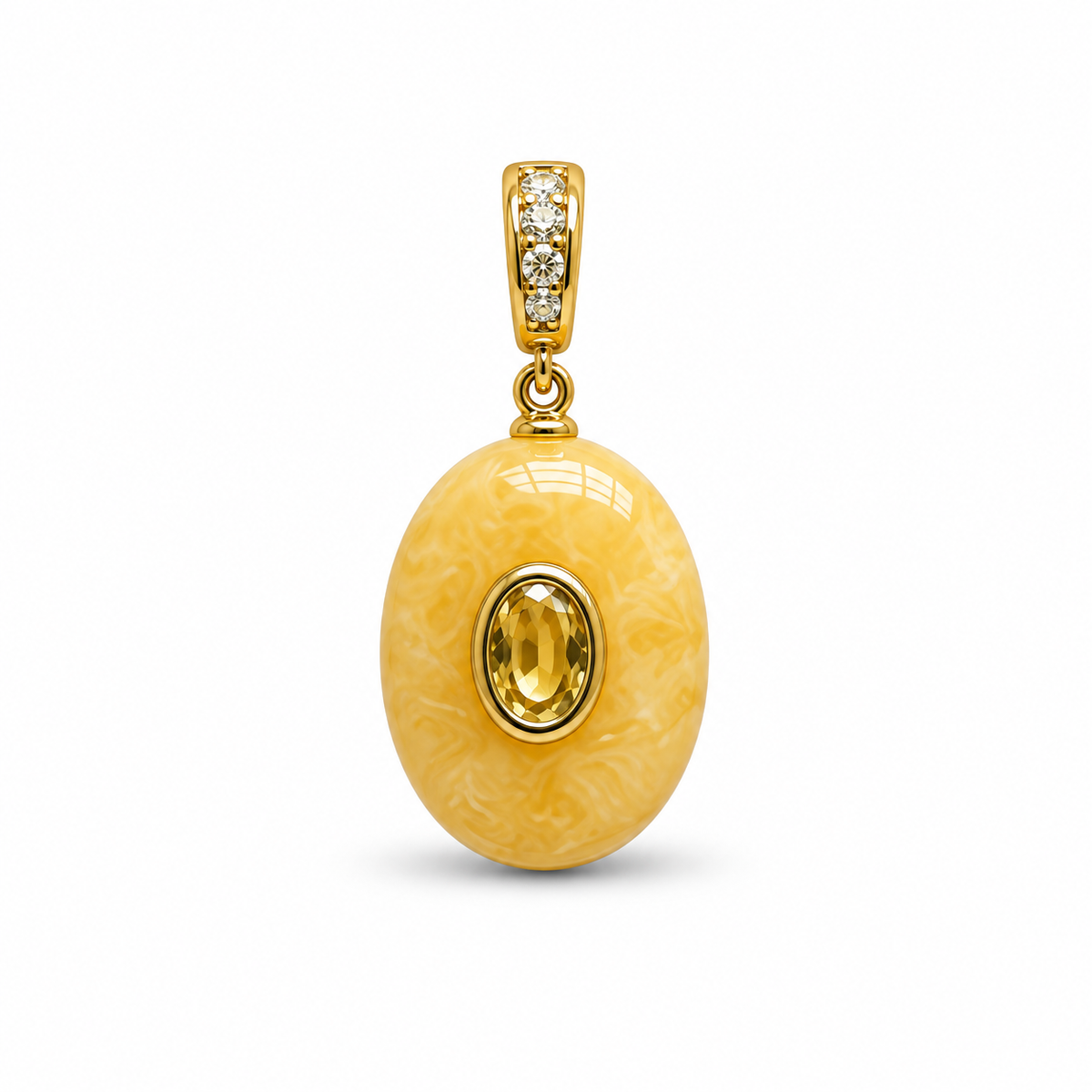 Aura Oval Clasp Natural Charm