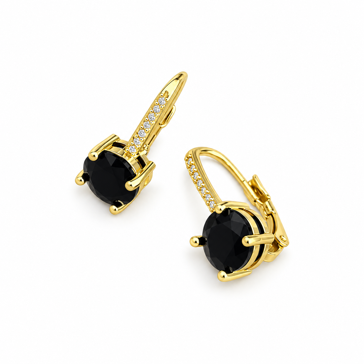 Sparkle Drop Huggie Earrings