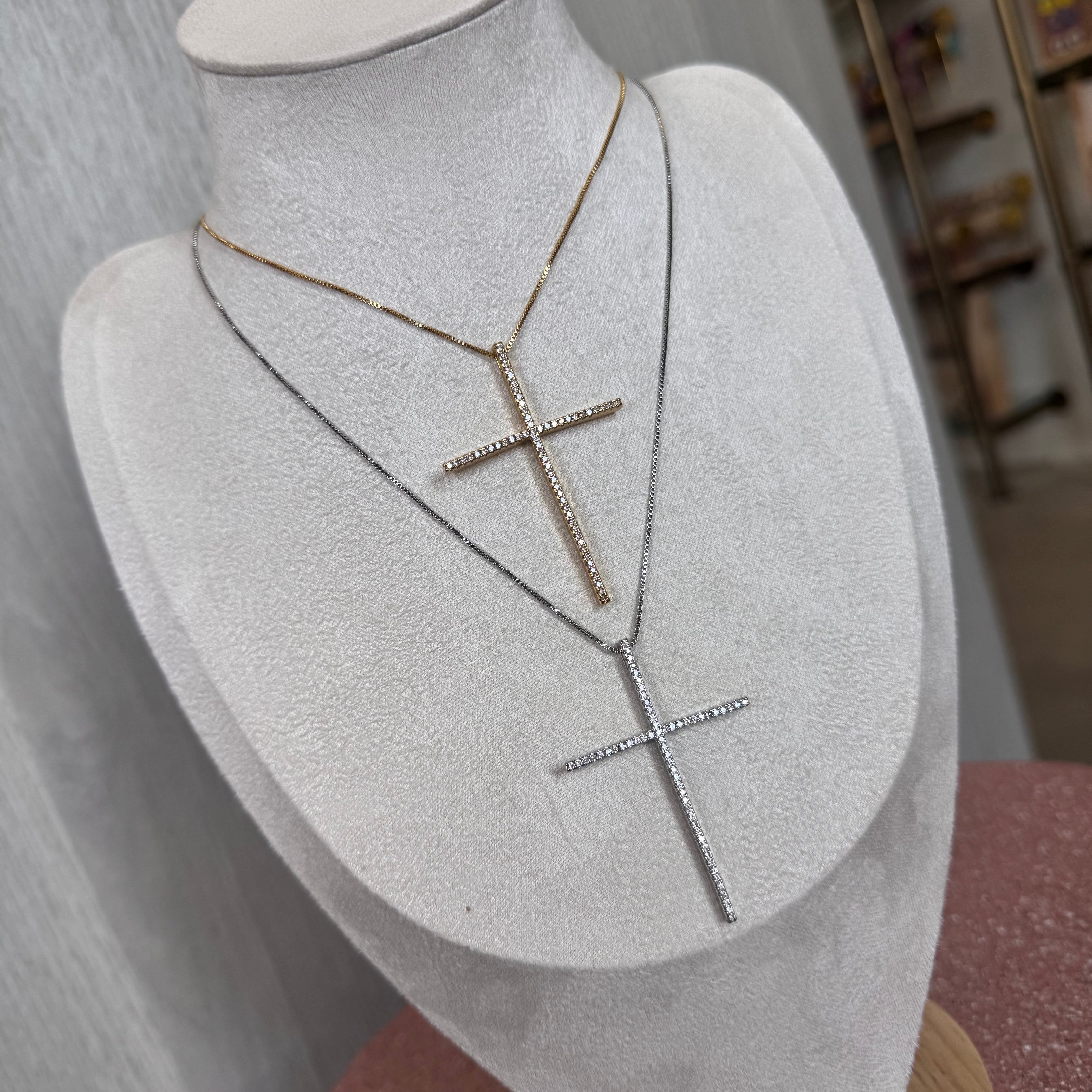 Cross Full zirconium Necklace