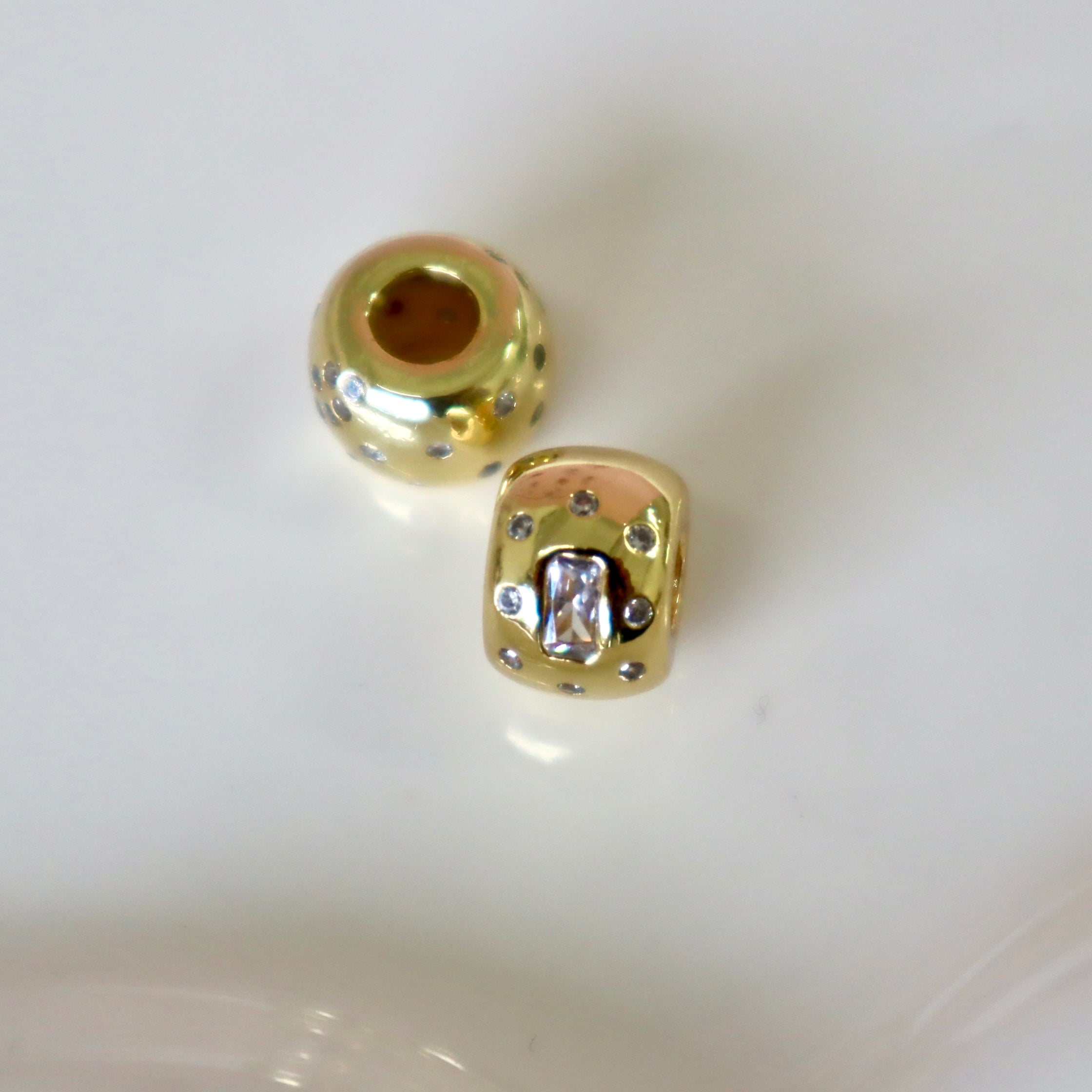 Crystal Spacer Charm