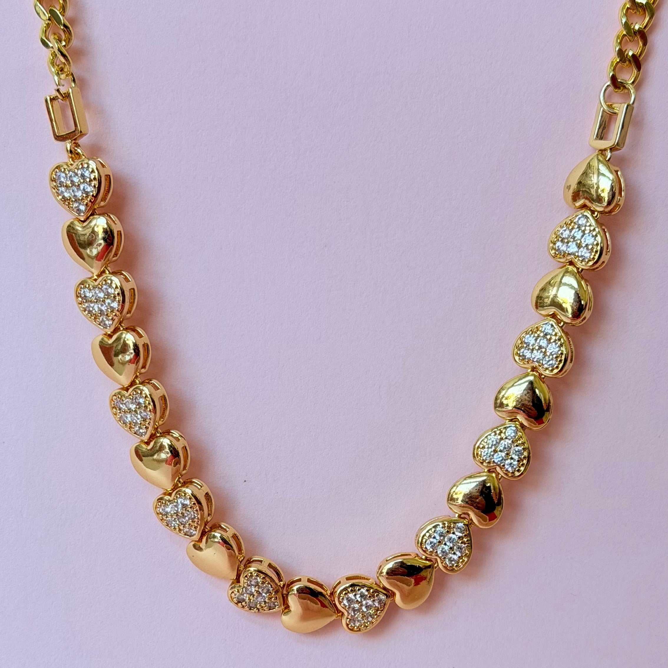 Heart Golden Glimmer Necklace
