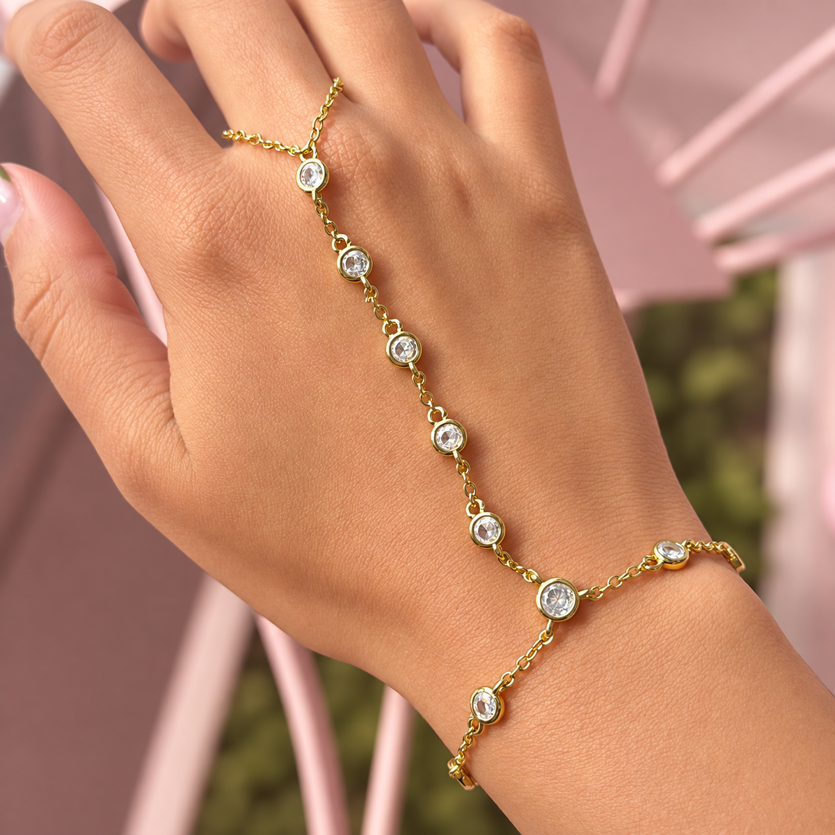 Crystals Hand Chain