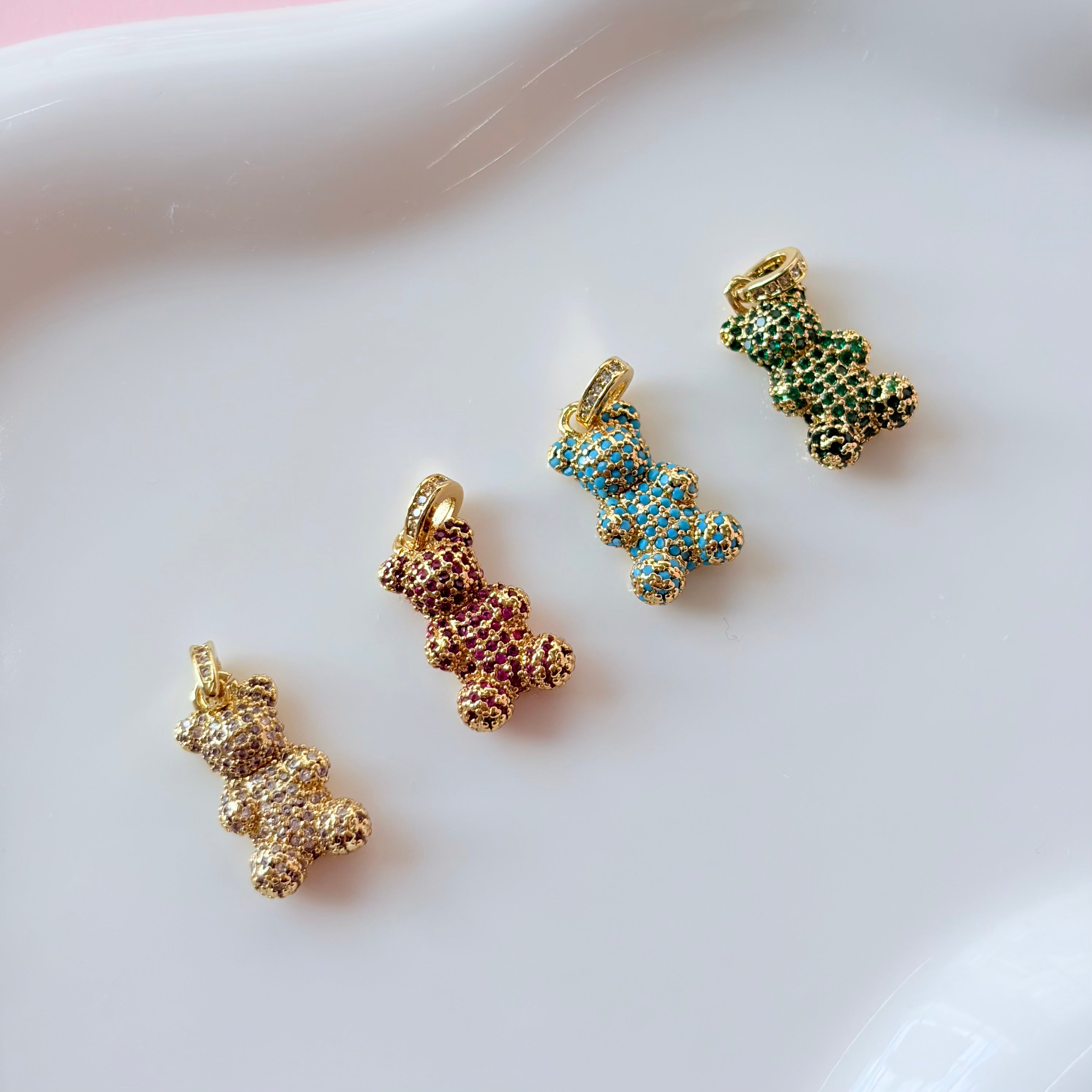 Zirconium Gummy Bear Charm