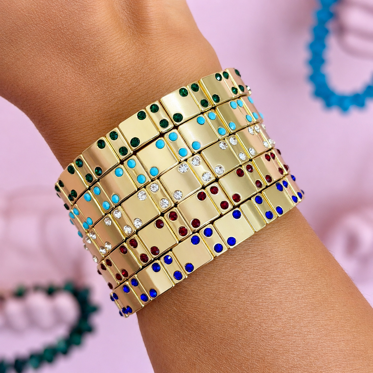 Luxe Tile Crystal Bracelet