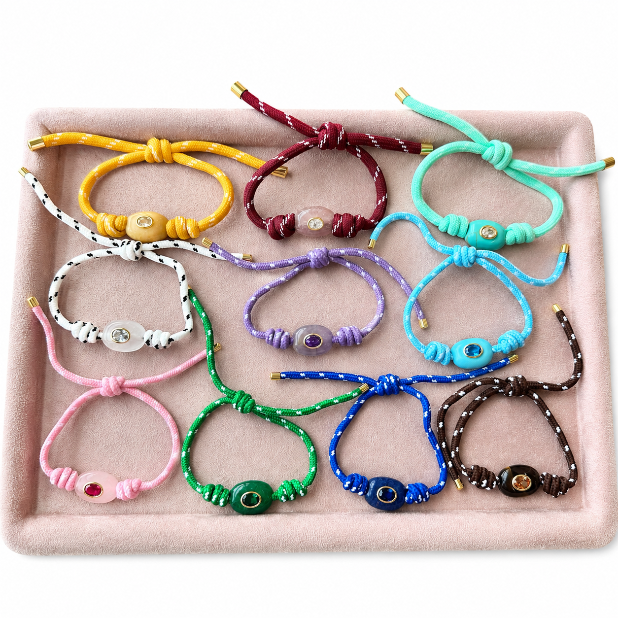 Lucky Eye Natural Stone Cord Bracelet