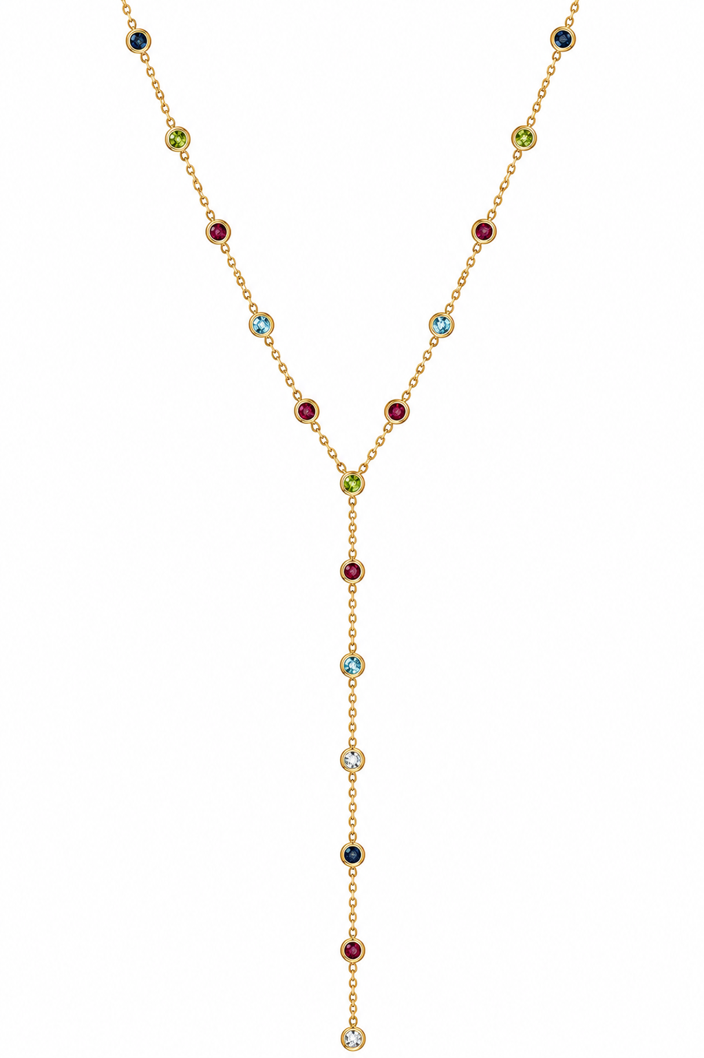 Crystal Cascade Y Necklace