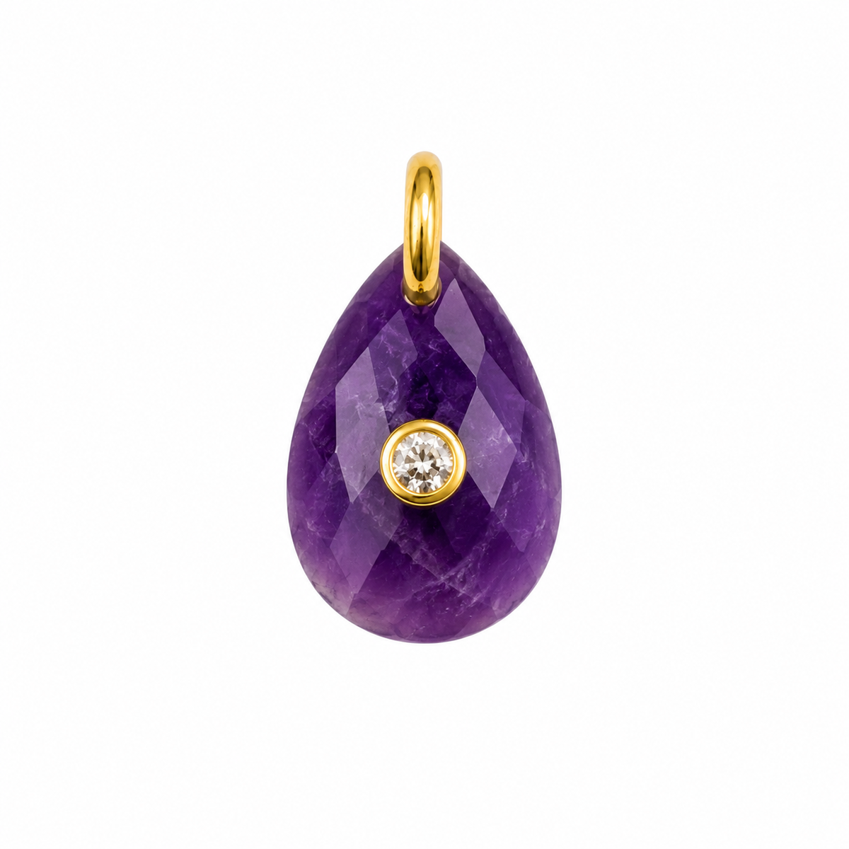 Luna Round Natural Stone Charm