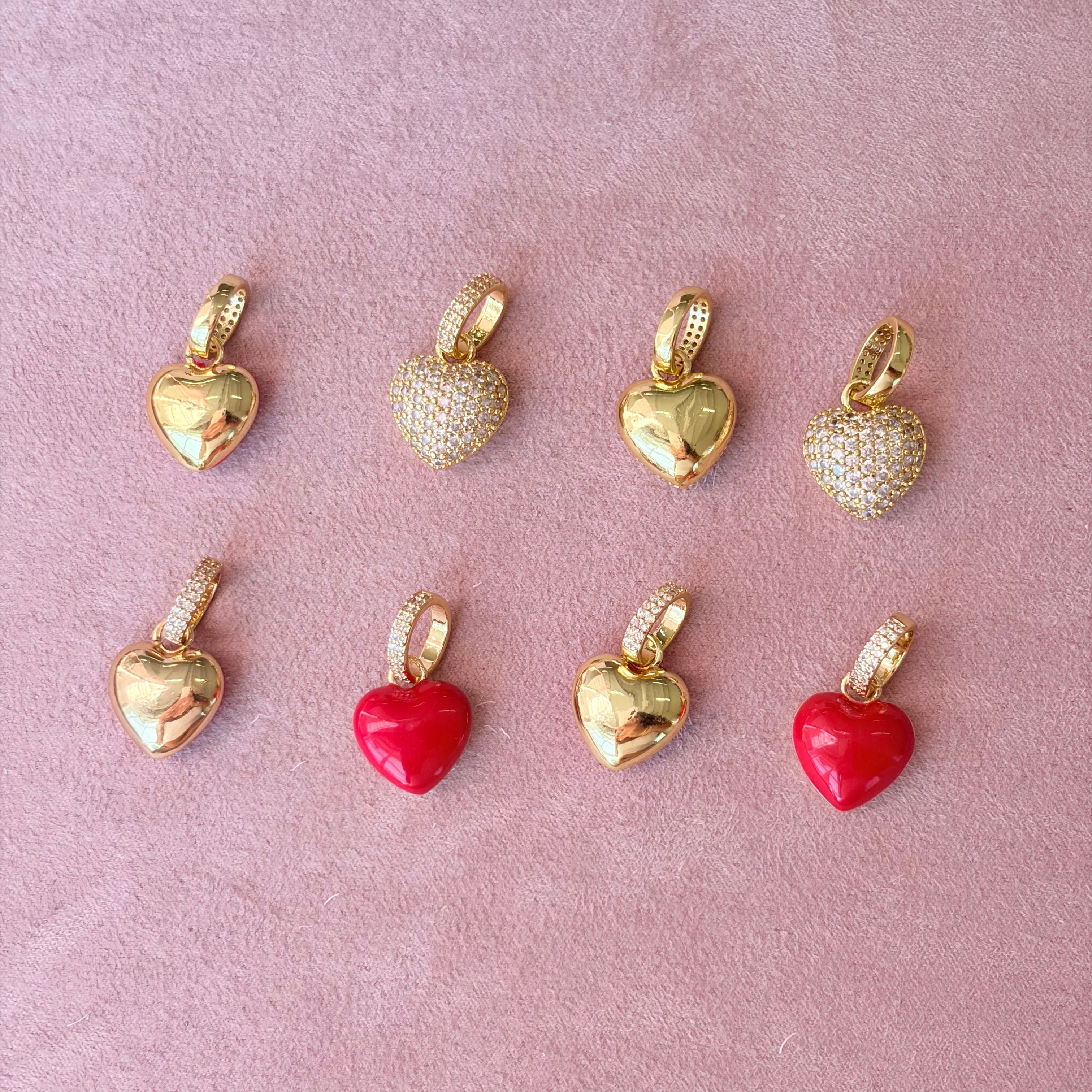 Pave Heart Charm