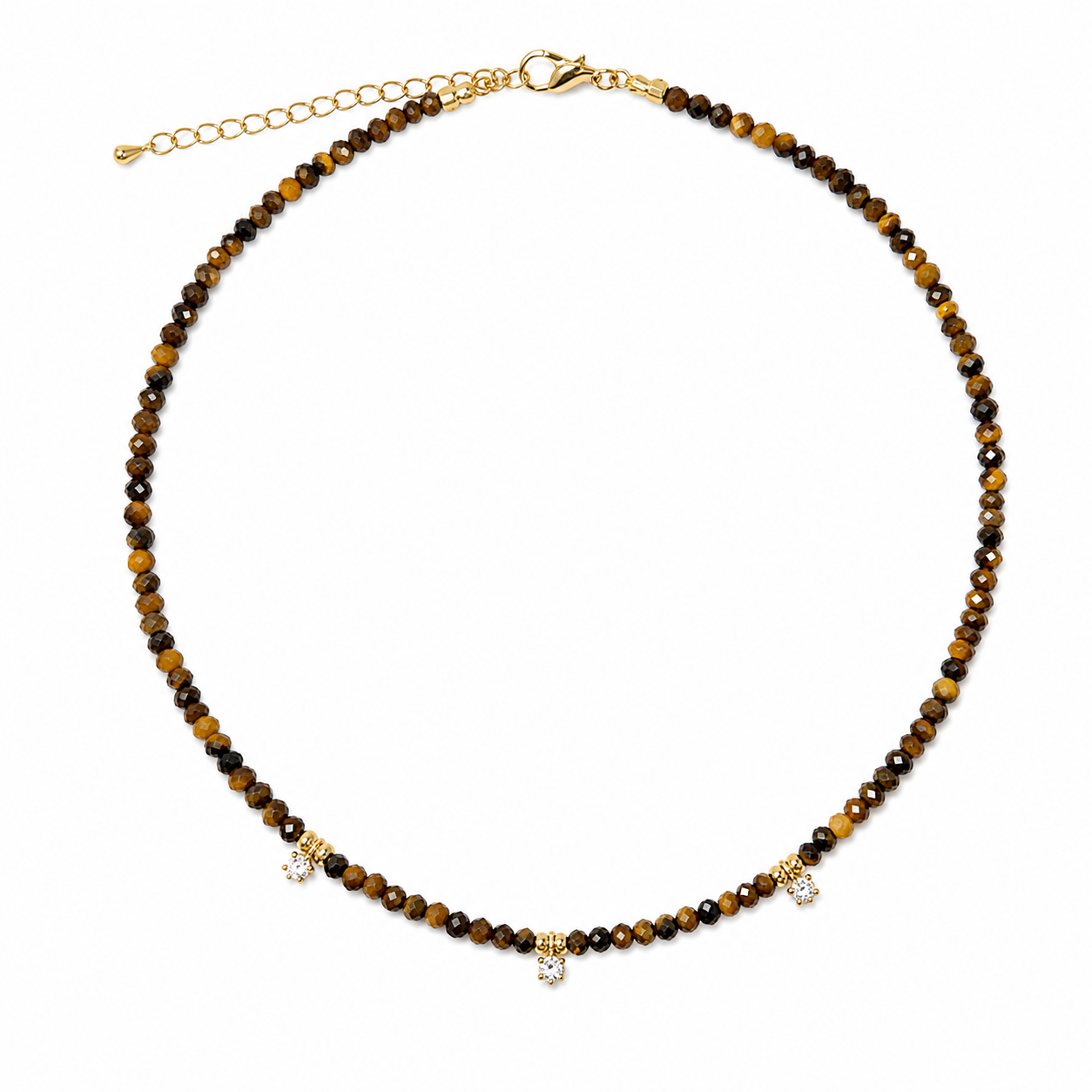 Crystal Bloom Natural Stone Necklace