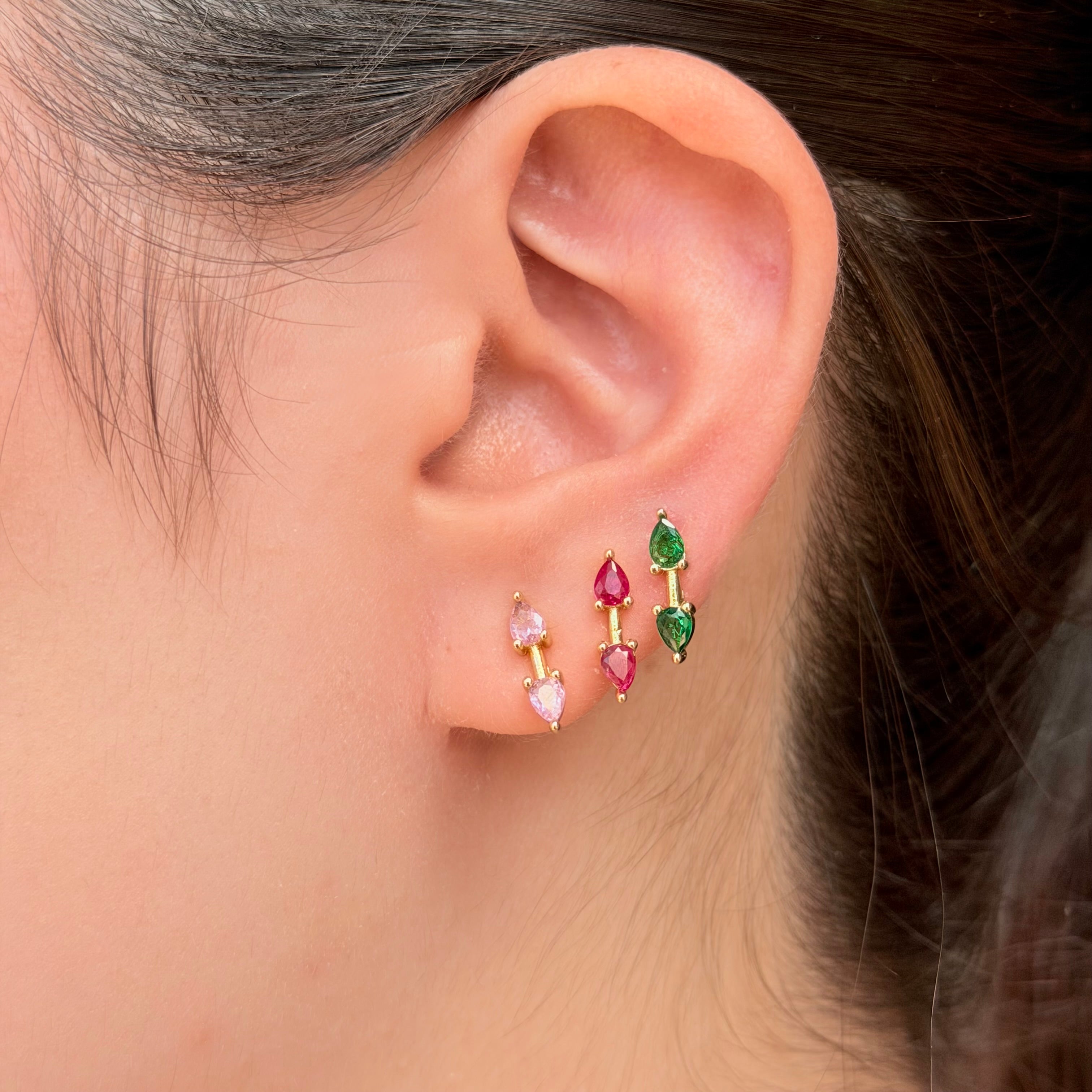 Dual Drop Luxe Studs