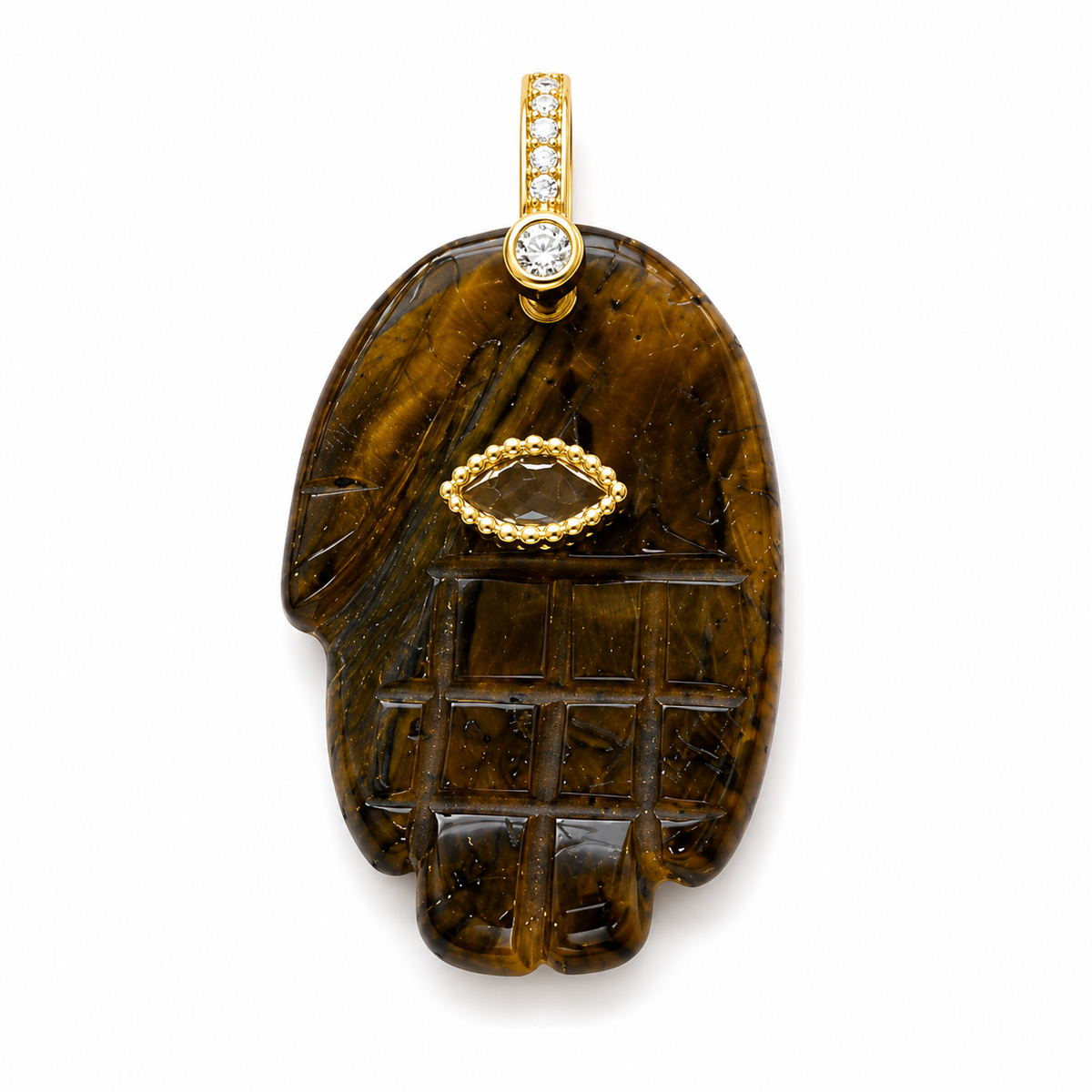 Lucky Hand Gemstone Charm
