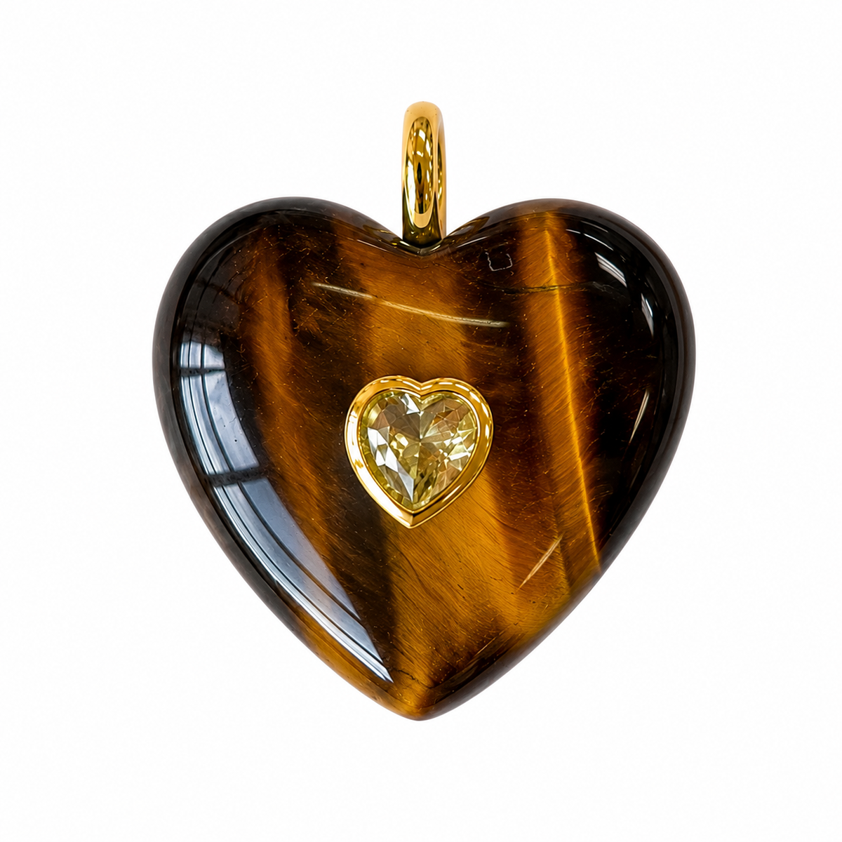 Natural Stone Heart Charm