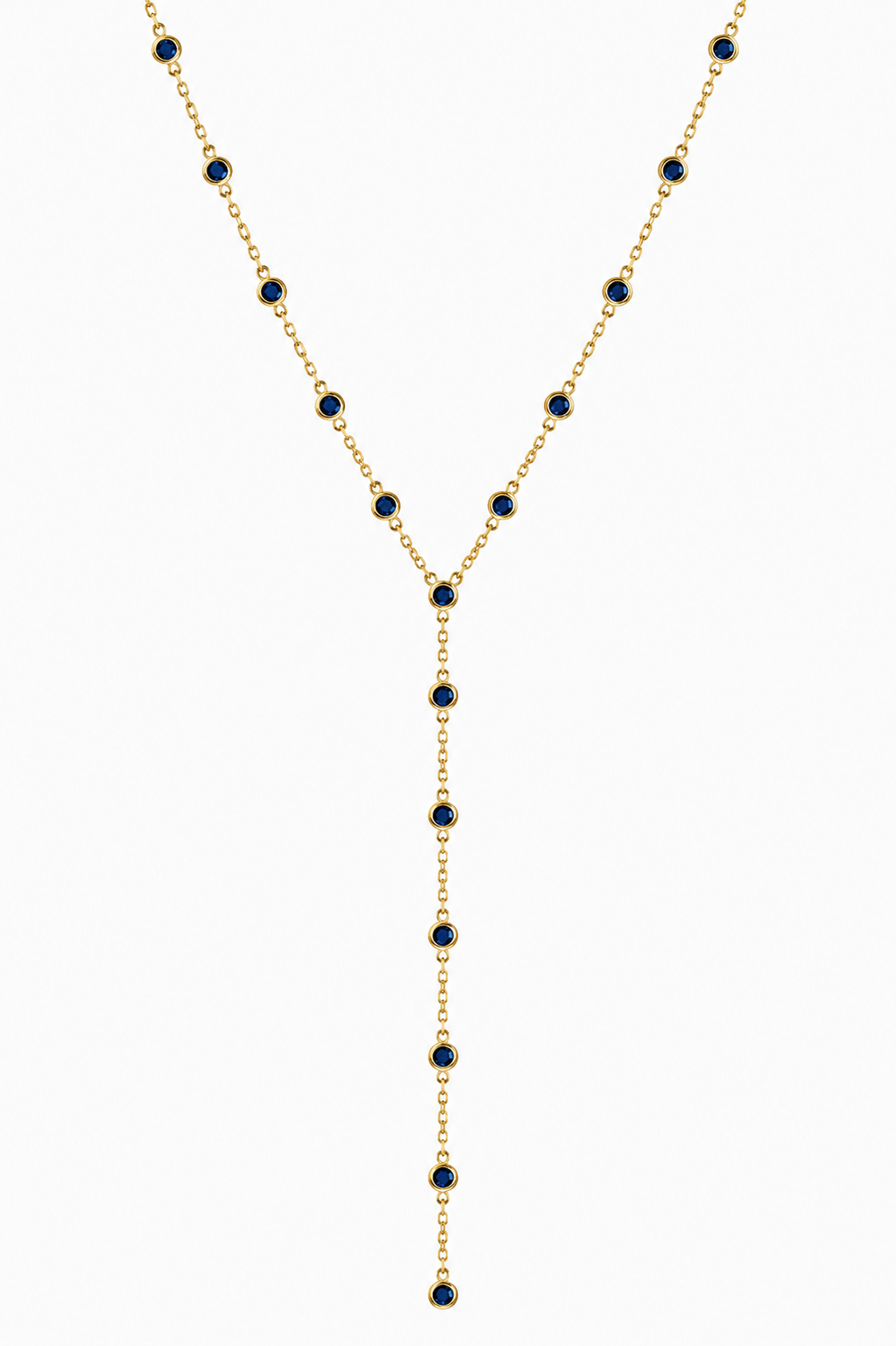 Crystal Cascade Y Necklace