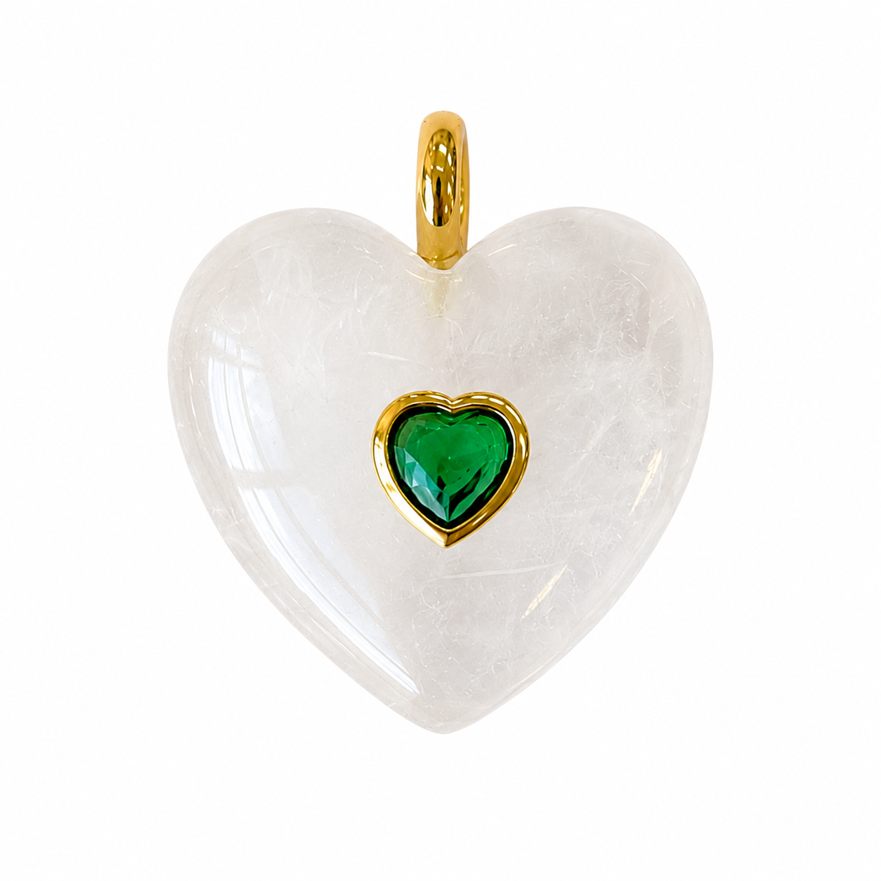 Natural Stone Heart Charm