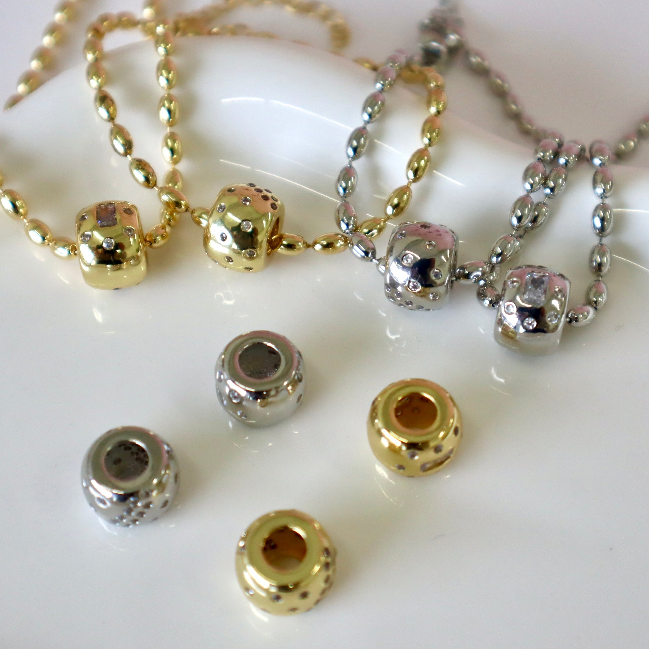 Crystal Spacer Charm
