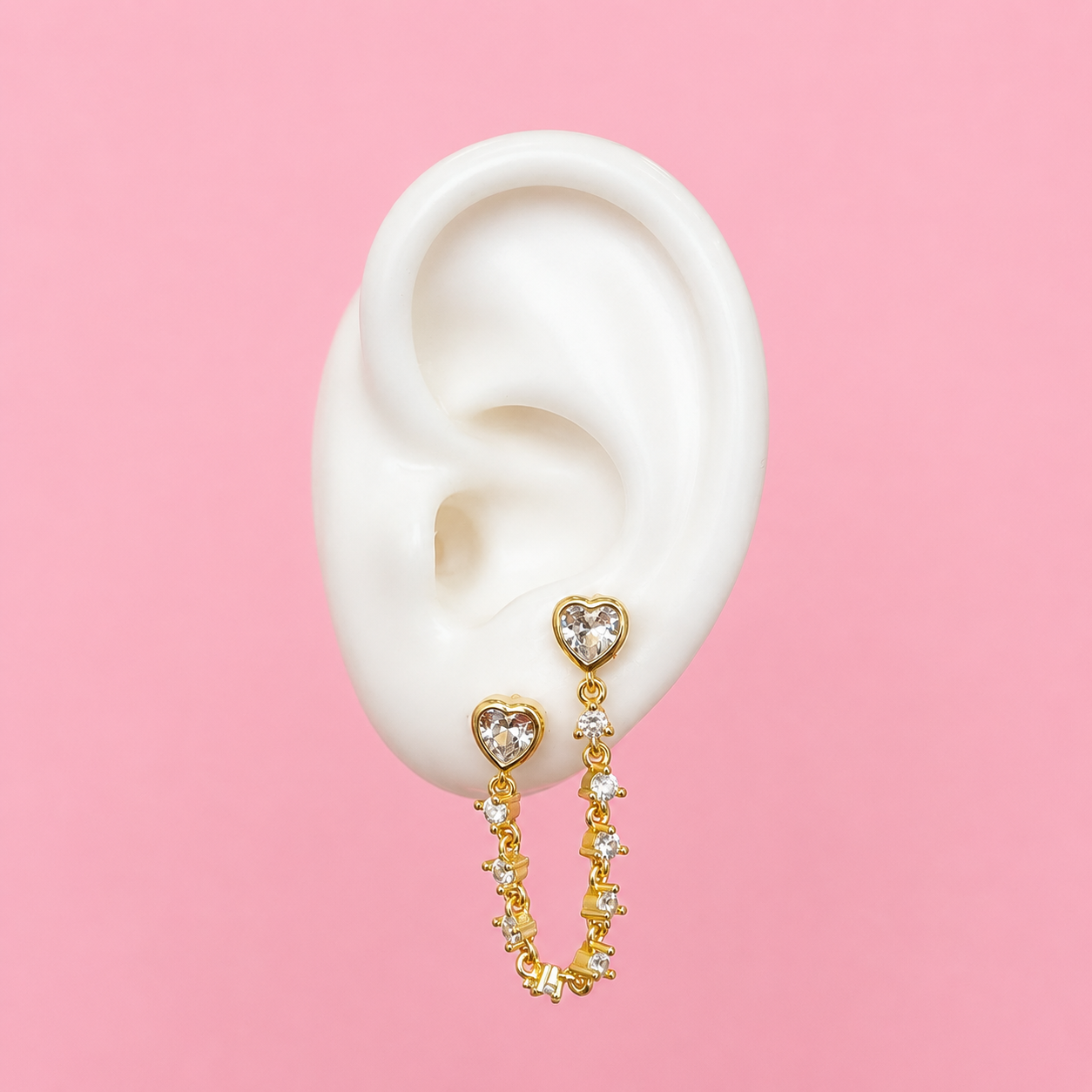 Cupid Drop Chain Earrings