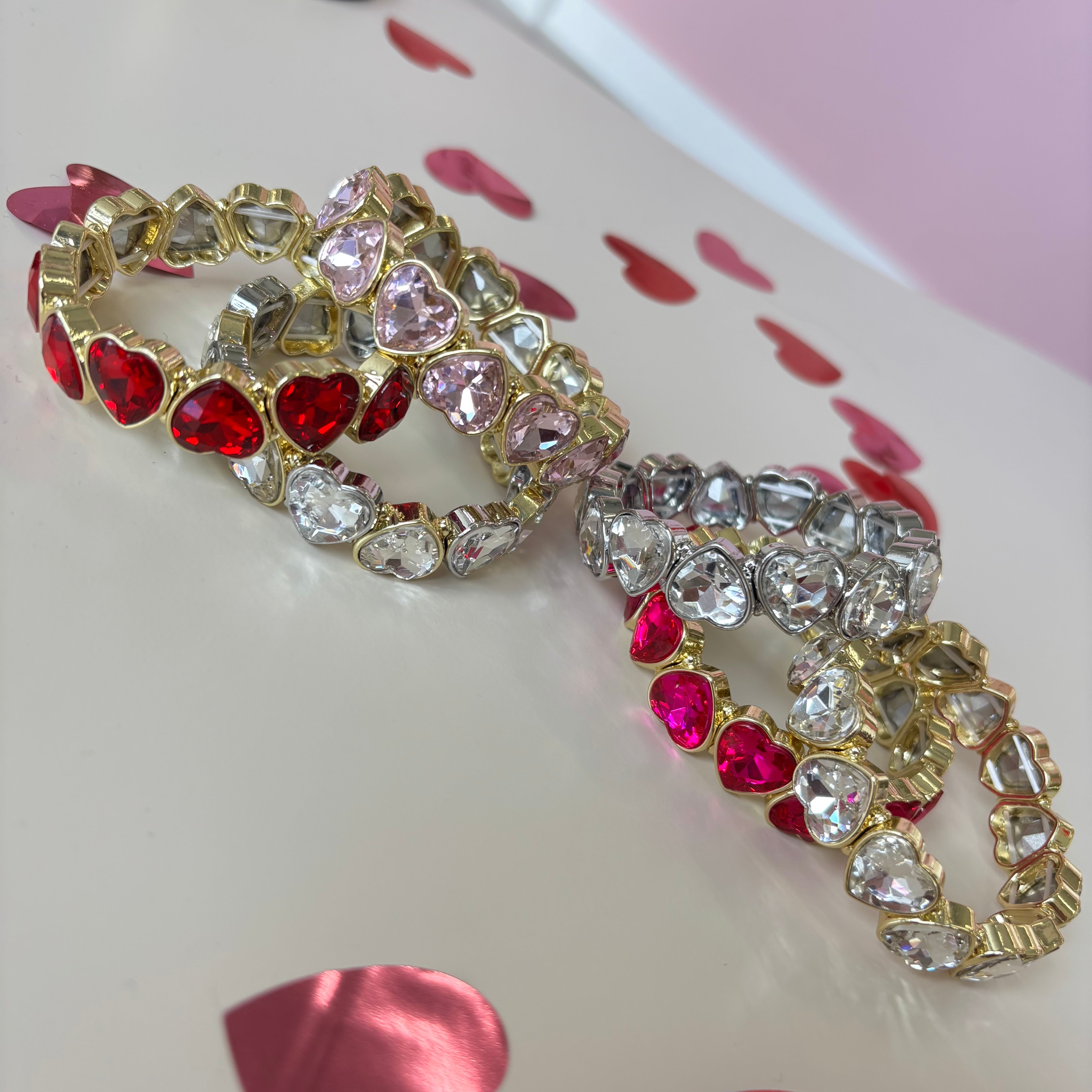 Elastic Chunky Hearts $20