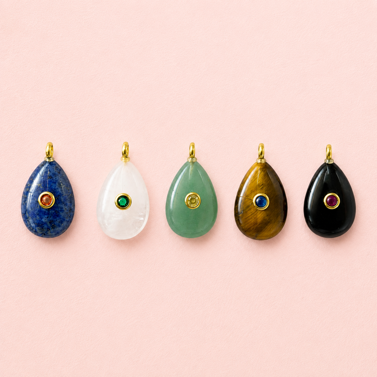 Eclipse Natural Stone Drop Charm