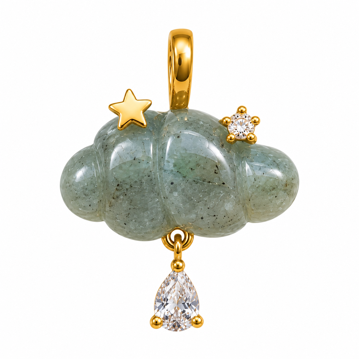 Cloud Gemstone Charm