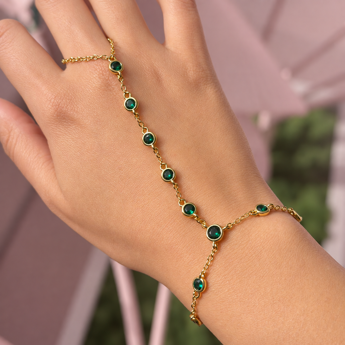 Crystals Hand Chain