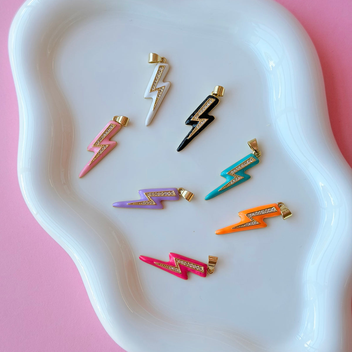 Lightning Enamel Charm