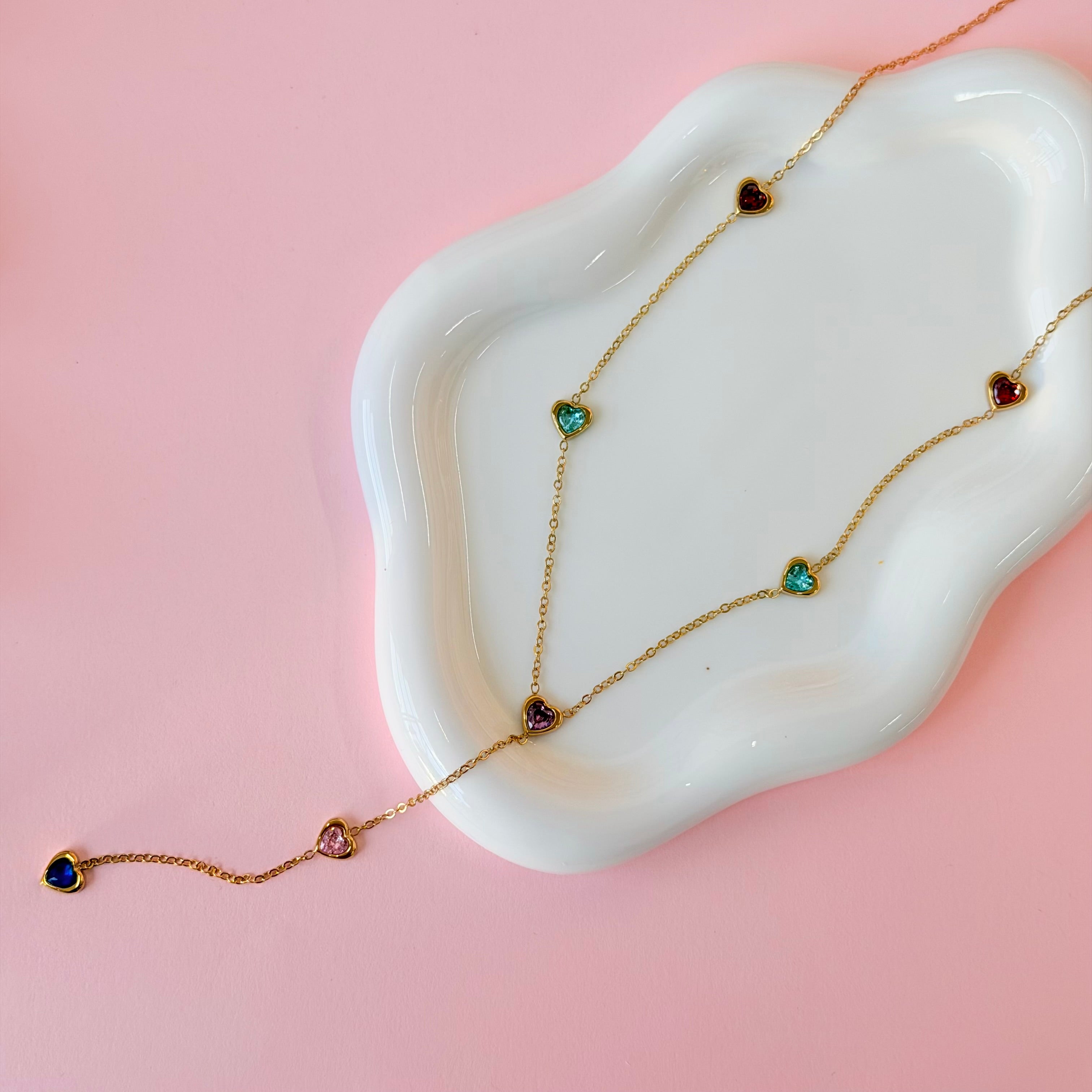 Heart Color Layer Necklace