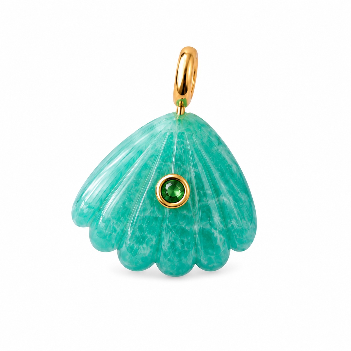 Isla Shell Natural Stone Charm