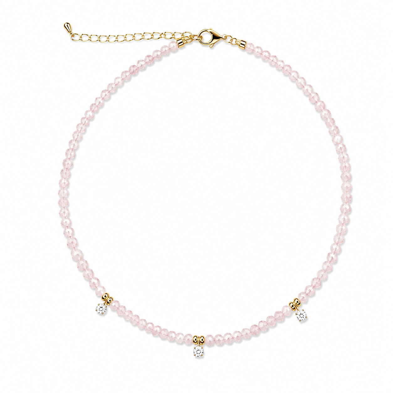 Crystal Bloom Natural Stone Necklace