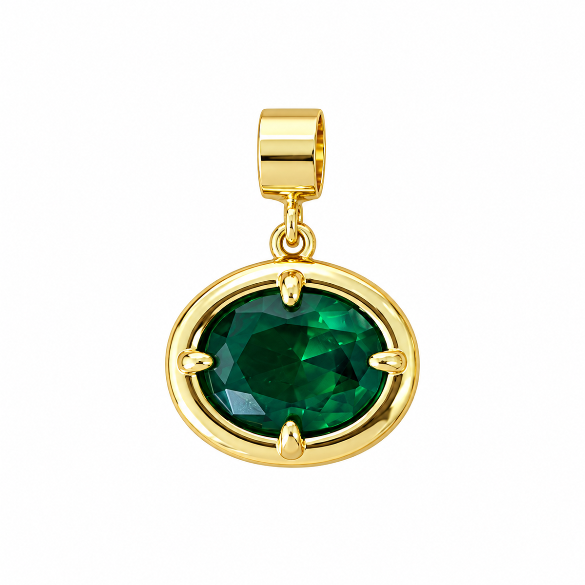 Luxe Oval Crystal Charm