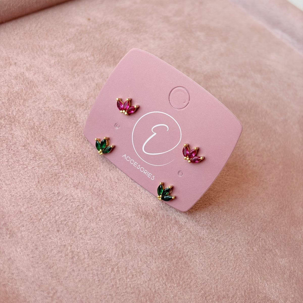 Mini Leaf Glow Studs