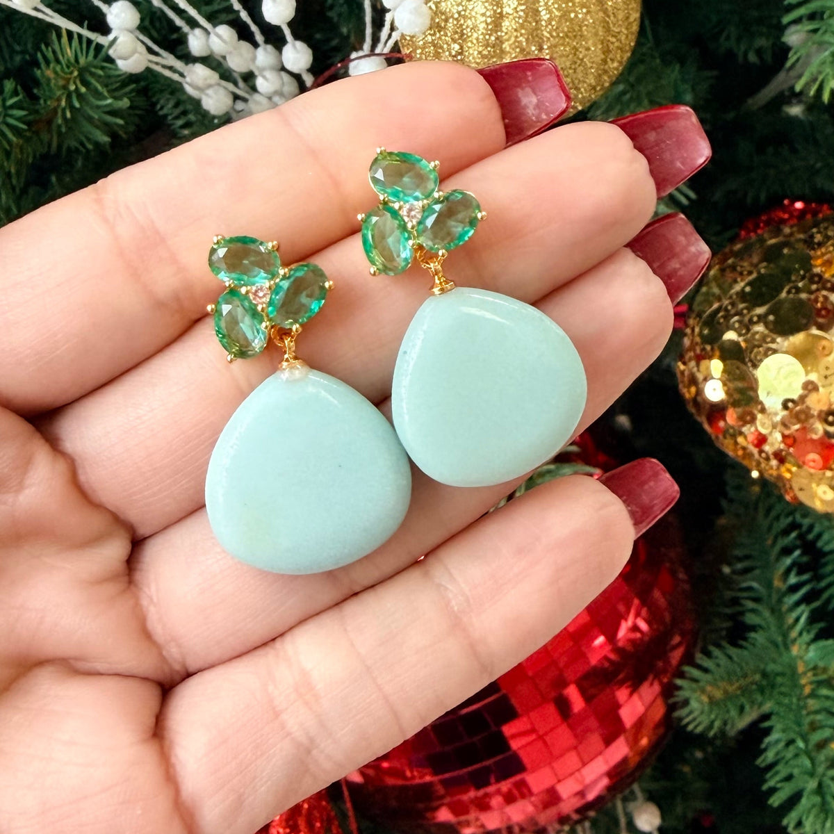 Gem Stone Luxe Earrings