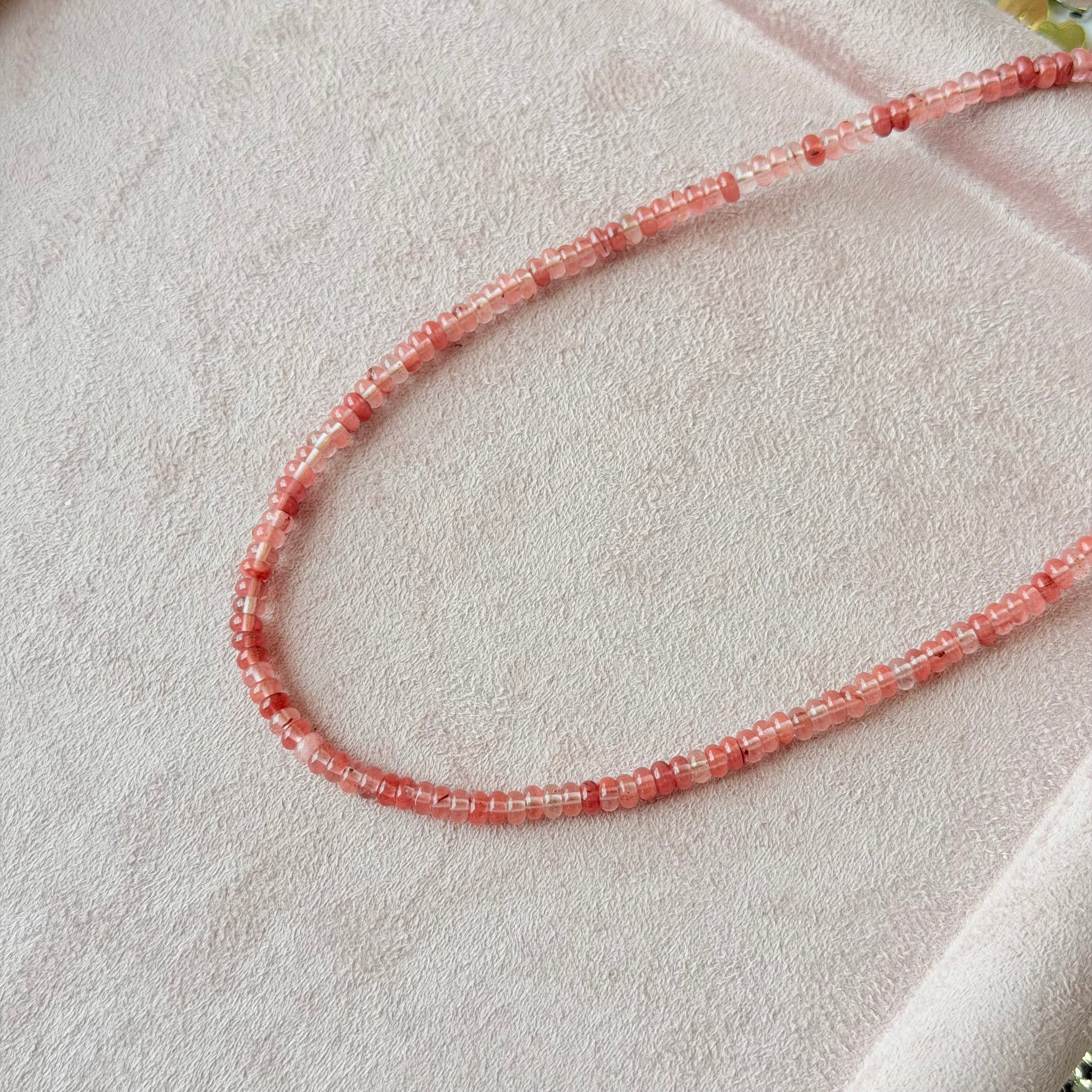 Abacus Peach Natural Stone Necklace