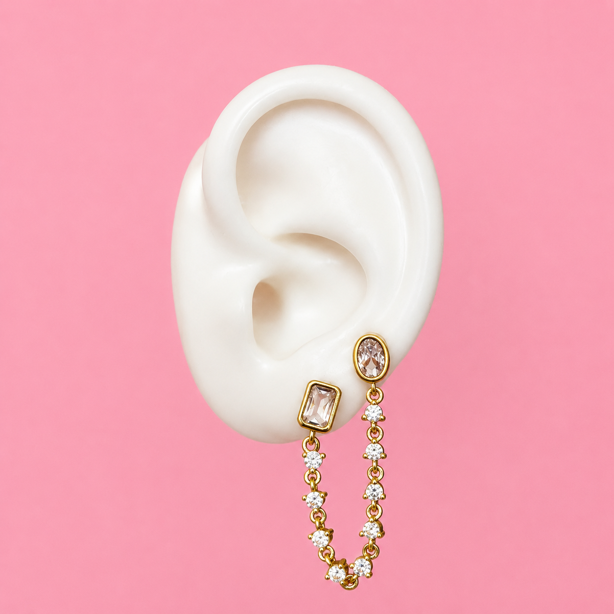 Cupid Drop Chain Earrings