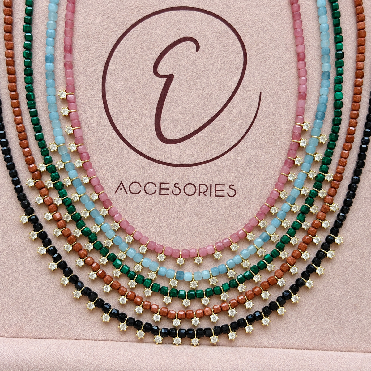 Stardust Sand Stone Beaded Necklace