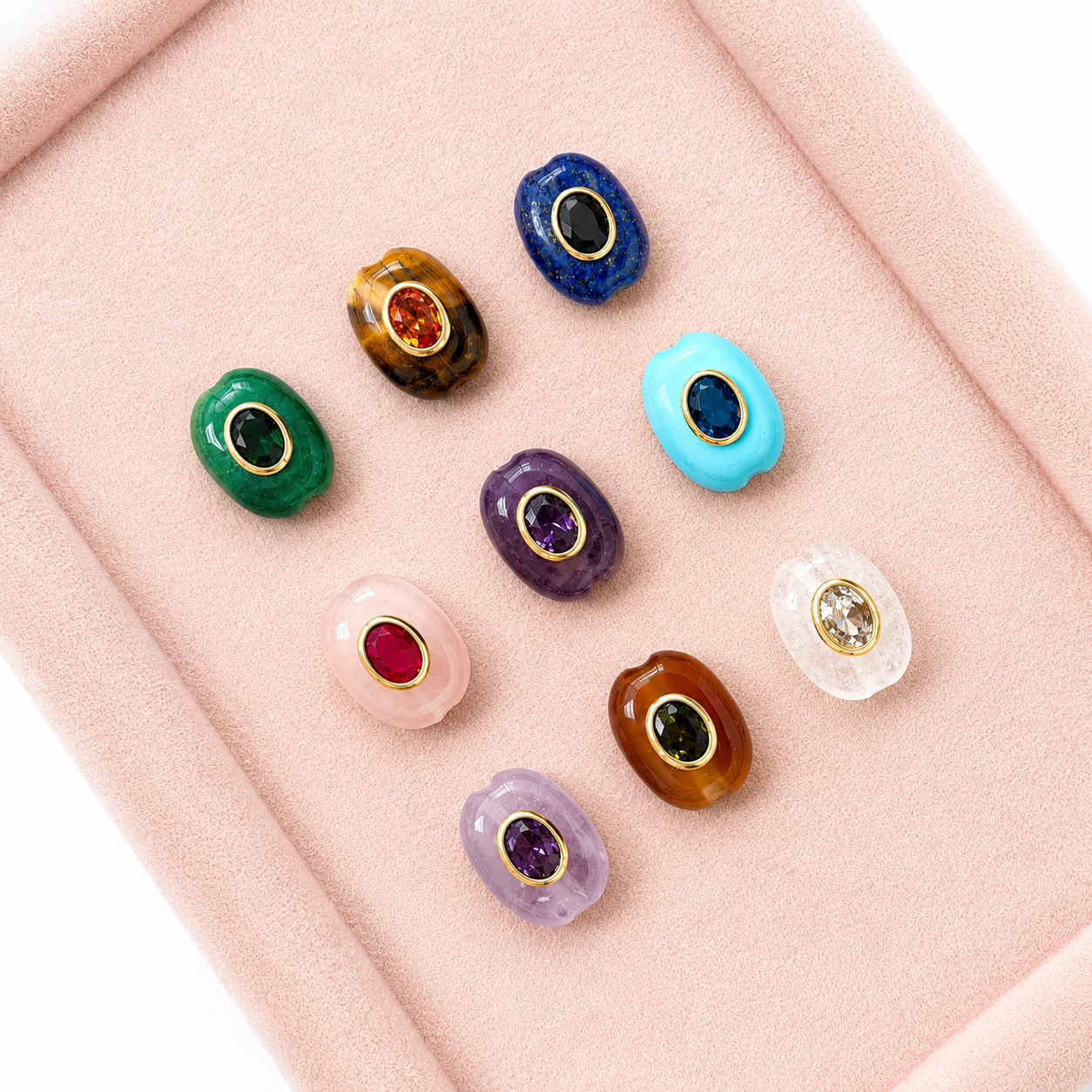 Gemstone Pass-Through Charm