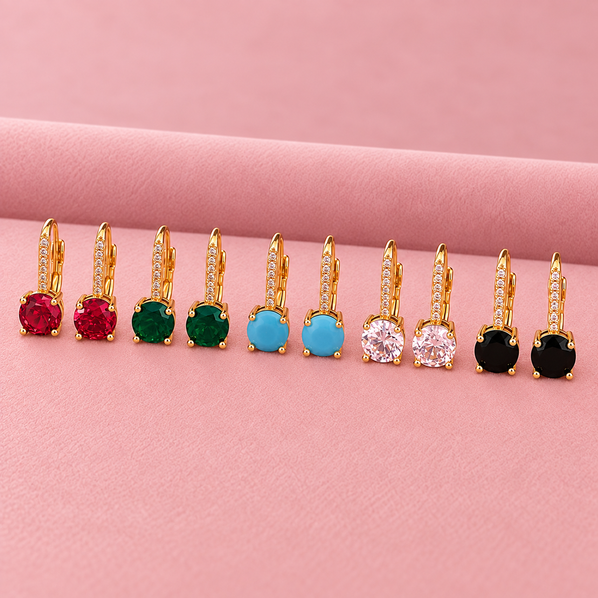 Sparkle Drop Huggie Earrings