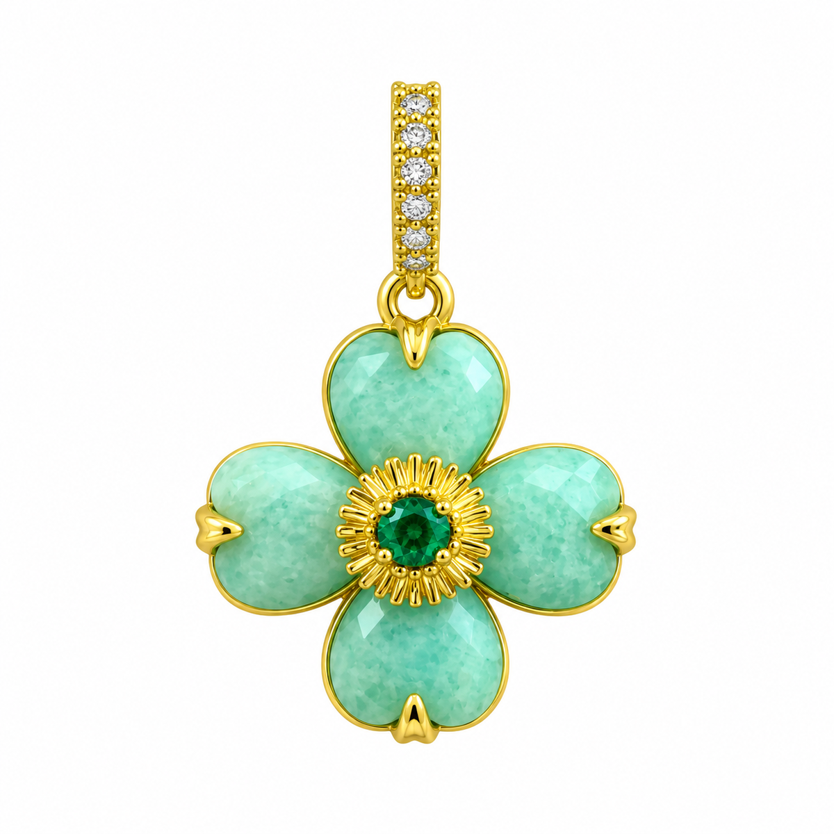 Crystal Bloom Flower Charm