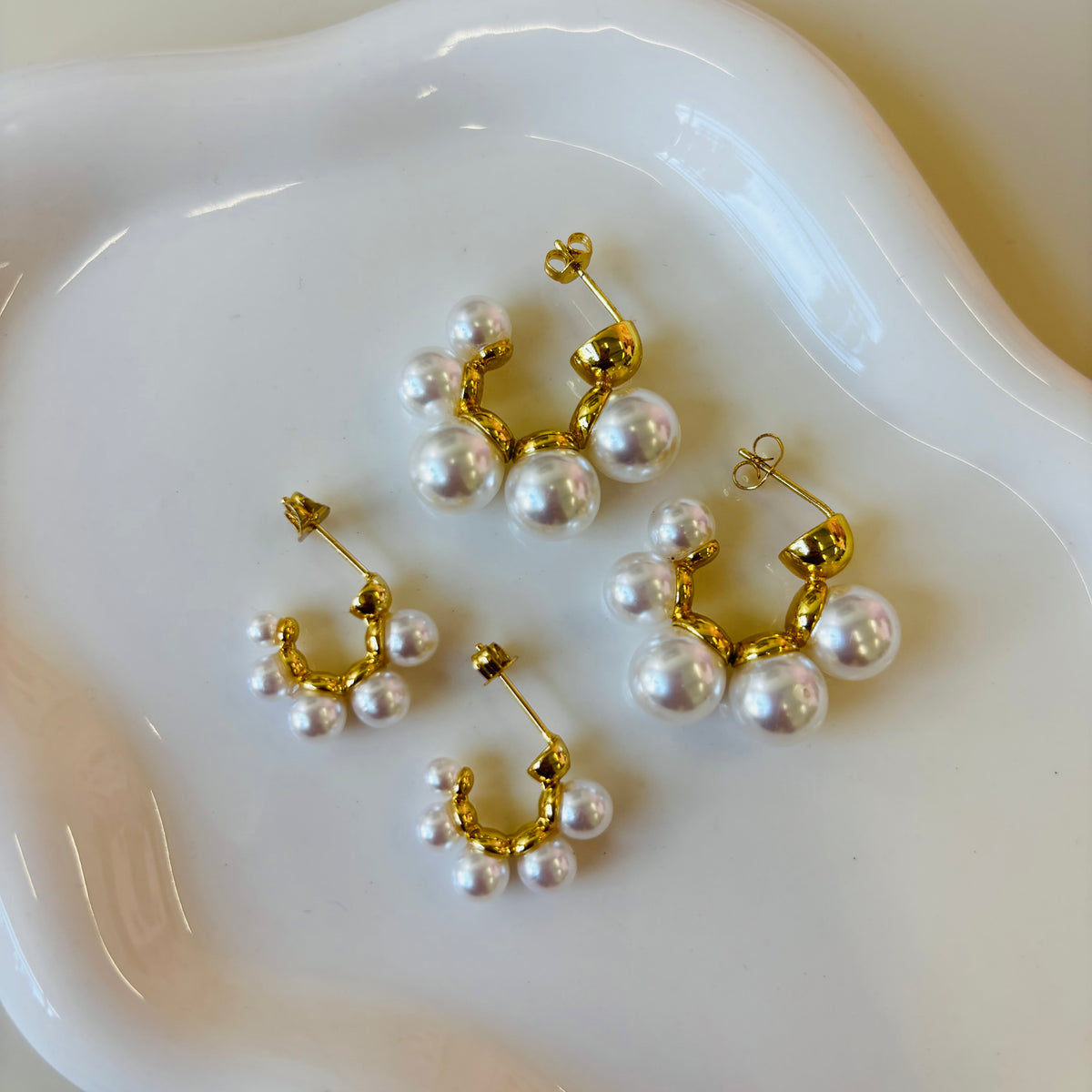 Big Pearls Hoops
