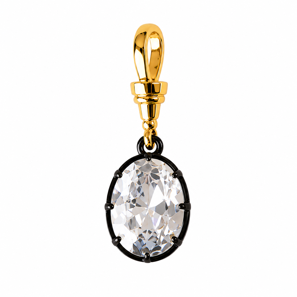 Luxe Black Solitaire Drop Charms Collection