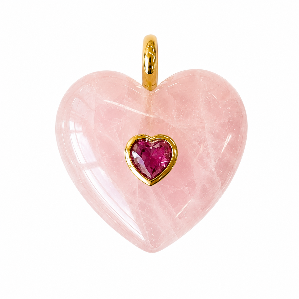 Natural Stone Heart Charm