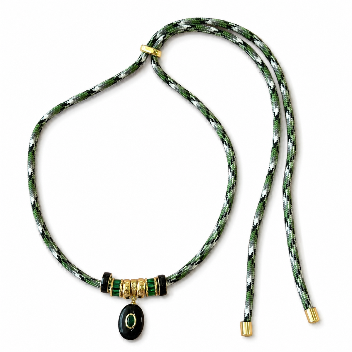 Boho Stone Cord Necklace