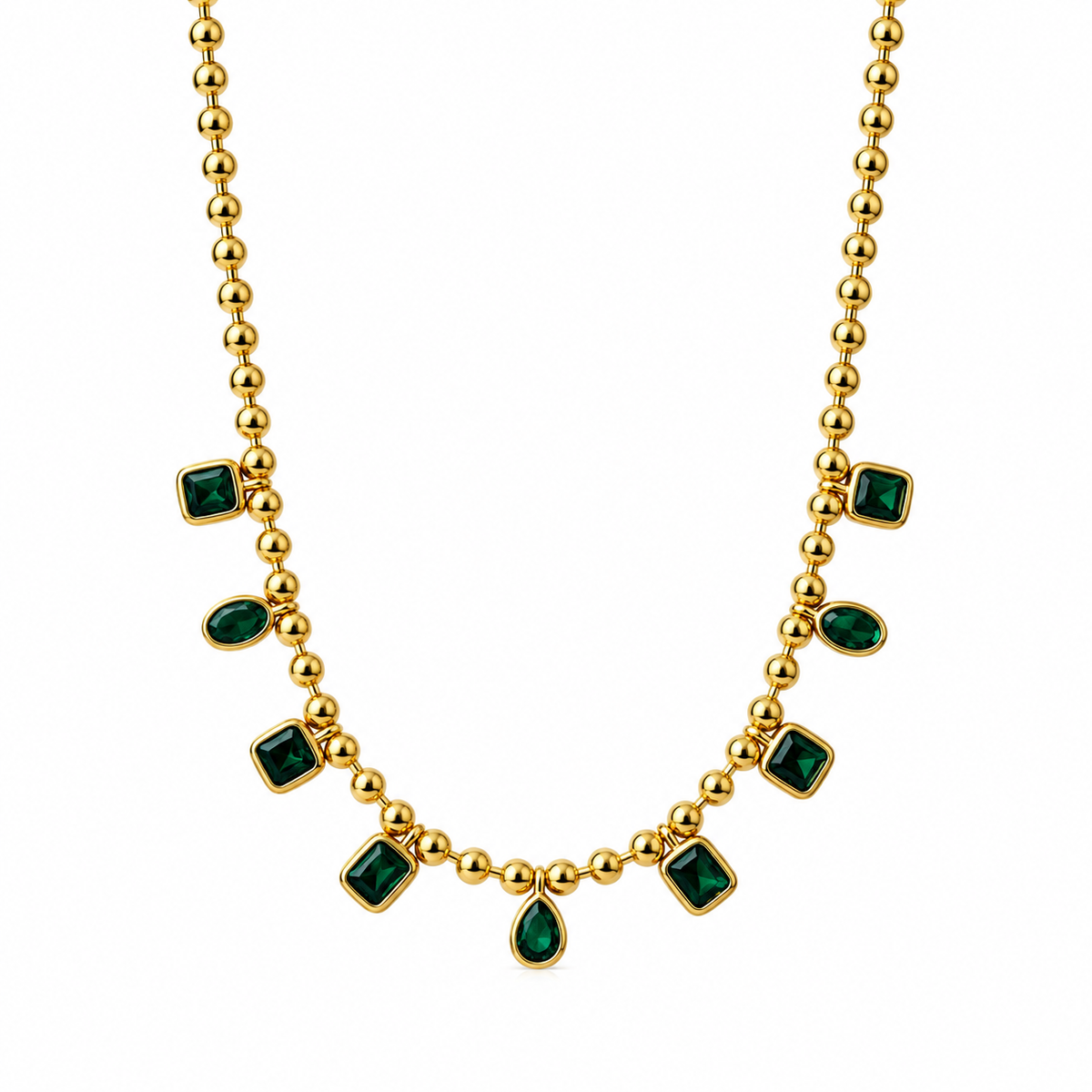 Drop Mix Crystal Necklace