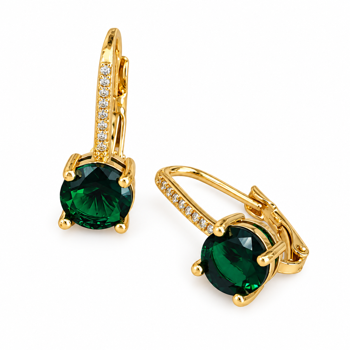 Sparkle Drop Huggie Earrings